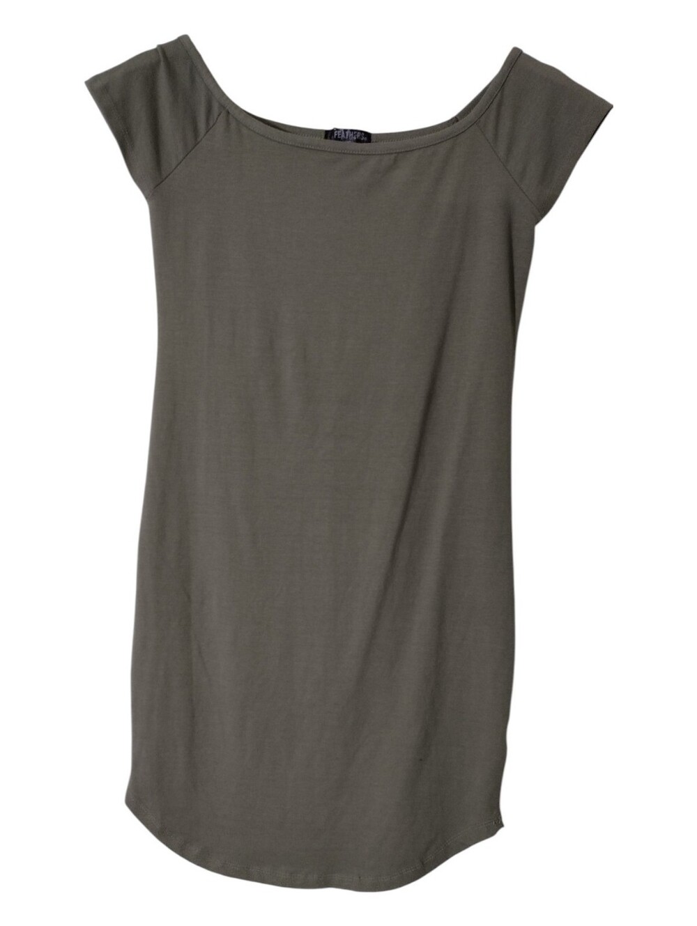 feathers Olive Boatneck Cap-Sleeve Tunic